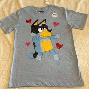 Bluey Graphic T-Shirt with Hearts